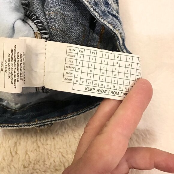 One Teaspoon 25 (3) Trashed Free Birds Women’s Jeans Low Waist Rigid Skinny Leg - Picture 11 of 12